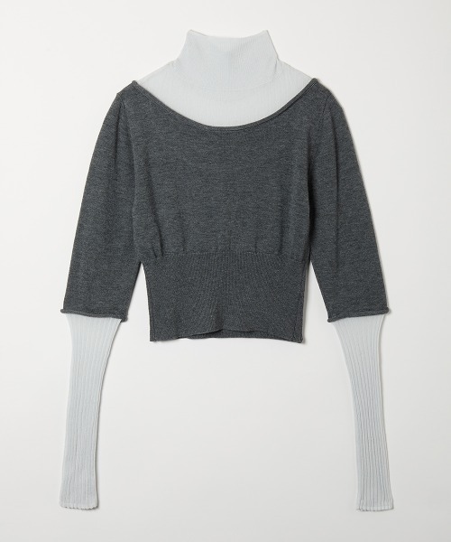TELOPLAN(テーロプラン)の「【TELOPLAN】Jade Knit Top / ジェイドニットトップ(ニット/セーター・レディース・ホワイト/ブラック/グレー・ONE SIZE)」の13枚目の写真