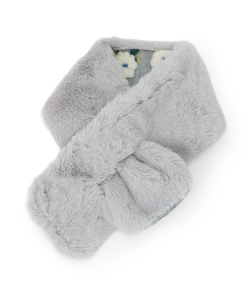 SHOO・LA・RUE（シューラルー）の「リバーシブルフラワーファーティペット（ストール/ショール・レディース・ベージュ系3/グレー系3/ブラック系3・00）」の3枚目の写真