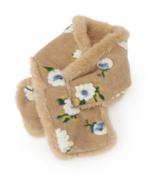 SHOO・LA・RUE（シューラルー）の「リバーシブルフラワーファーティペット（ストール/ショール・レディース・ベージュ系3/グレー系3/ブラック系3・00）」の7枚目の写真