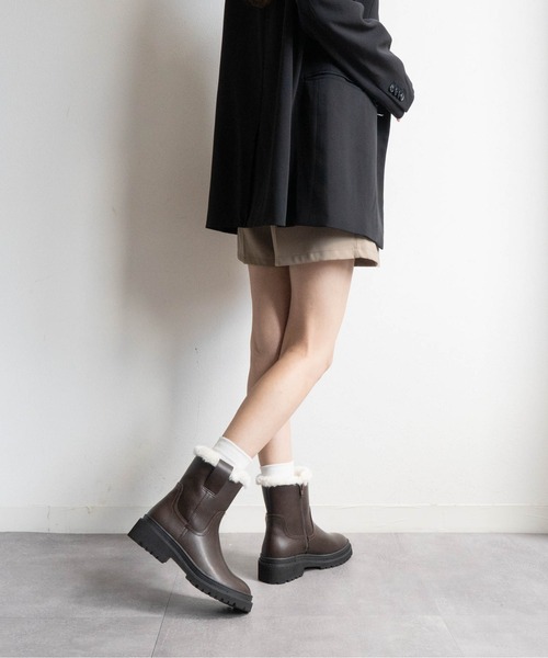 Fabby fabby(ファビィーファビィー)の「ボアショートブーツ(ブーツ・レディース・ブラック系その他/ブラック/ブラウン系その他/ブラウン・SMALL/MEDIUM/LARGE)」の16枚目の写真