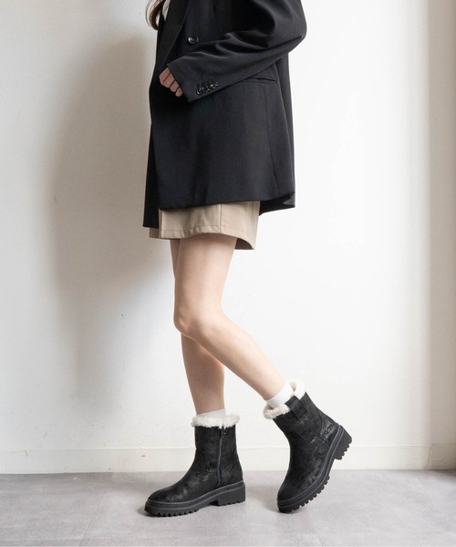 Fabby fabby(ファビィーファビィー)の「ボアショートブーツ(ブーツ・レディース・ブラック系その他/ブラック/ブラウン系その他/ブラウン・SMALL/MEDIUM/LARGE)」の21枚目の写真