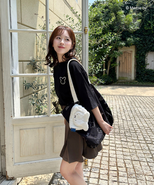 MIIA(ミーア)の「miffy バックプリントTシャツ(ナインチェ)(Tシャツ/カットソー・レディース・オフホワイト/ブラック・FREE)」の6枚目の写真