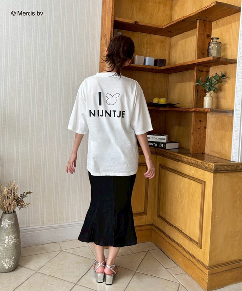 MIIA(ミーア)の「miffy バックプリントTシャツ(ナインチェ)(Tシャツ/カットソー・レディース・オフホワイト/ブラック・FREE)」の11枚目の写真