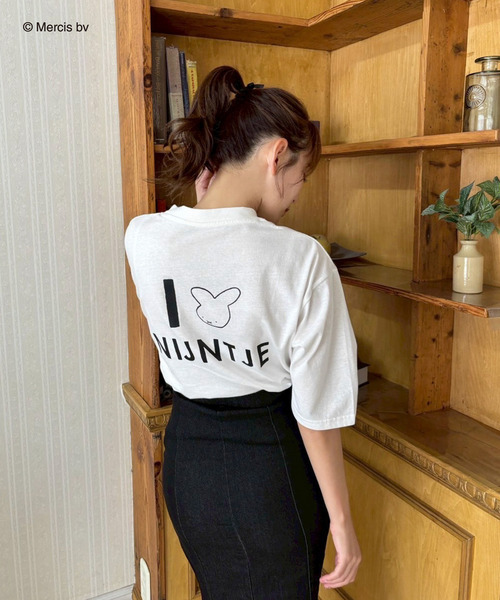 MIIA(ミーア)の「miffy バックプリントTシャツ(ナインチェ)(Tシャツ/カットソー・レディース・オフホワイト/ブラック・FREE)」の12枚目の写真