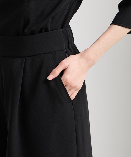 AIMER（エメ）の「【喪服・礼服・WEB限定】ウォッシャブル ウエスト切り替えノーカラージャケット・前開きファスナーブラウス・ワイドパンツ 3点セット ブラックフォーマルアンサンブル（スーツセット・レディース・ブラック・7号/9号/11号/13号/15号/17号/19号/T9号/T11号/T13号）」の13枚目の写真