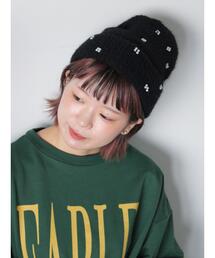 ehka sopo | ビジュー付きニットキャップ(ハット)