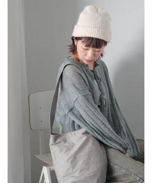 ehka sopo（エヘカソポ）の「ビジュー付きニットキャップ（ハット・レディース・グレー/ブラック/キナリ・F）」の10枚目の写真