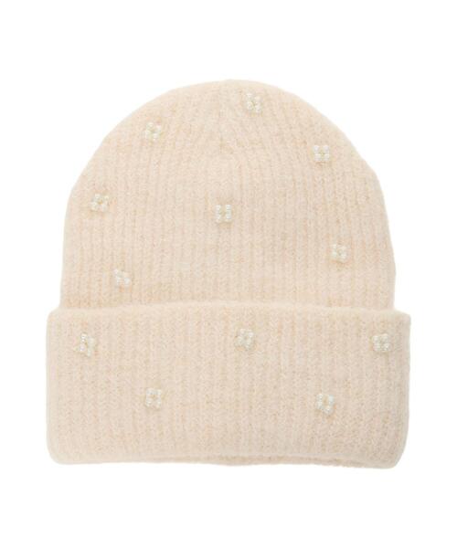 ehka sopo（エヘカソポ）の「ビジュー付きニットキャップ（ハット・レディース・グレー/ブラック/キナリ・F）」の20枚目の写真
