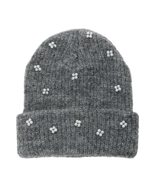 ehka sopo（エヘカソポ）の「ビジュー付きニットキャップ（ハット・レディース・グレー/ブラック/キナリ・F）」の21枚目の写真