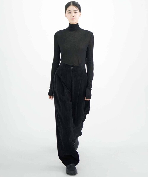 Bshop(ビショップ)の「eunoia | コーデュロイ パンツ WOMEN(その他パンツ・レディース・ブラック/クリーム・ONE)」の16枚目の写真