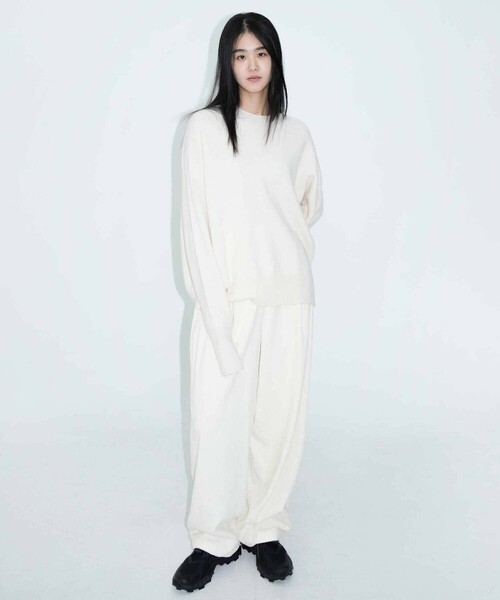 Bshop(ビショップ)の「eunoia | コーデュロイ パンツ WOMEN(その他パンツ・レディース・ブラック/クリーム・ONE)」の18枚目の写真