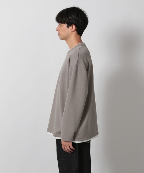 LAKOLE(ラコレ)の「ダンボールレイヤード長袖 / 602582(Tシャツ/カットソー・メンズ・ブラック/ダークオリーブ/サンドグレー・MEDIUM/LARGE)」の9枚目の写真