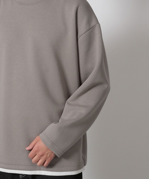 LAKOLE(ラコレ)の「ダンボールレイヤード長袖 / 602582(Tシャツ/カットソー・メンズ・ブラック/ダークオリーブ/サンドグレー・MEDIUM/LARGE)」の13枚目の写真