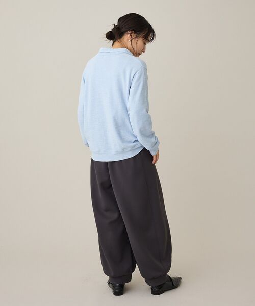 CRAFT STANDARD BOUTIQUE(クラフトスタンダードブティック)の「ピグメント風裏毛ヘンリーネックプルオーバー(Tシャツ/カットソー・レディース・グレー/ライトイエロー/サックスブルー・FREE)」の10枚目の写真