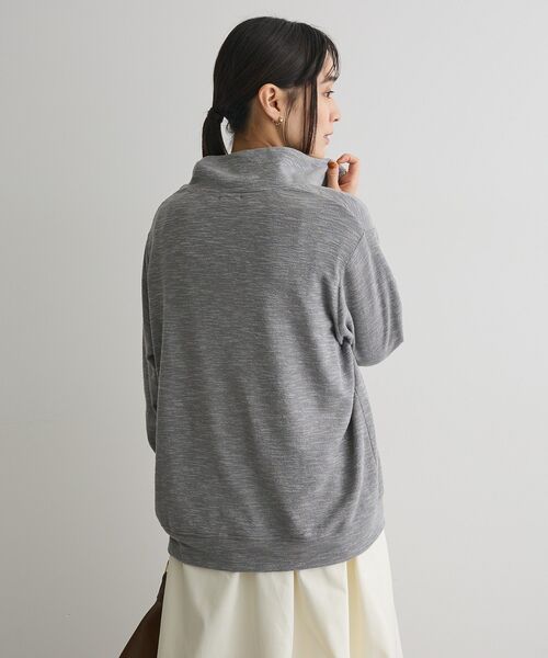 CRAFT STANDARD BOUTIQUE(クラフトスタンダードブティック)の「ピグメント風裏毛ヘンリーネックプルオーバー(Tシャツ/カットソー・レディース・グレー/ライトイエロー/サックスブルー・FREE)」の13枚目の写真