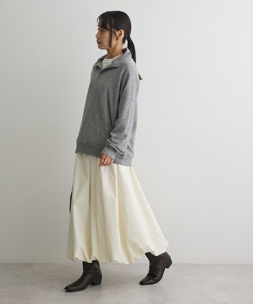 CRAFT STANDARD BOUTIQUE(クラフトスタンダードブティック)の「ピグメント風裏毛ヘンリーネックプルオーバー(Tシャツ/カットソー・レディース・グレー/ライトイエロー/サックスブルー・FREE)」の16枚目の写真