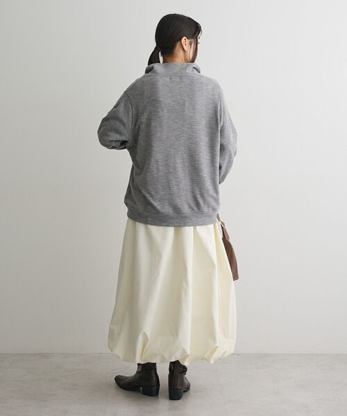 CRAFT STANDARD BOUTIQUE(クラフトスタンダードブティック)の「ピグメント風裏毛ヘンリーネックプルオーバー(Tシャツ/カットソー・レディース・グレー/ライトイエロー/サックスブルー・FREE)」の17枚目の写真