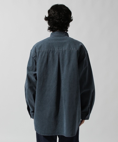 niko and...（ニコアンド）の「ビンテージ起毛ワークシャツ（シャツ/ブラウス・メンズ・ネイビー/ライトベージュ・MEDIUM/LARGE）」の11枚目の写真