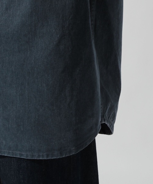 niko and...（ニコアンド）の「ビンテージ起毛ワークシャツ（シャツ/ブラウス・メンズ・ネイビー/ライトベージュ・MEDIUM/LARGE）」の14枚目の写真