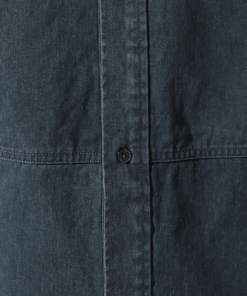 niko and...（ニコアンド）の「ビンテージ起毛ワークシャツ（シャツ/ブラウス・メンズ・ネイビー/ライトベージュ・MEDIUM/LARGE）」の18枚目の写真