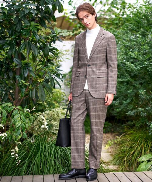 DRESSTERIOR（ドレステリア）の「【セットアップ可】ヨーロピアン グレンチェックジャケット（テーラードジャケット・メンズ・ダークブラウン系1・94/91/90/92）」の3枚目の写真