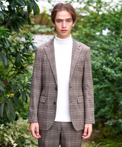 DRESSTERIOR（ドレステリア）の「【セットアップ可】ヨーロピアン グレンチェックジャケット（テーラードジャケット・メンズ・ダークブラウン系1・94/91/90/92）」の6枚目の写真