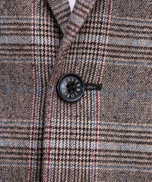 DRESSTERIOR（ドレステリア）の「【セットアップ可】ヨーロピアン グレンチェックジャケット（テーラードジャケット・メンズ・ダークブラウン系1・94/91/90/92）」の12枚目の写真