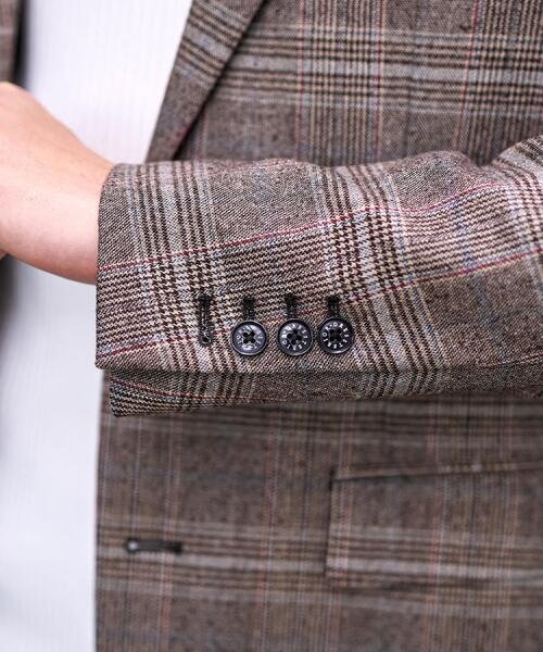 DRESSTERIOR（ドレステリア）の「【セットアップ可】ヨーロピアン グレンチェックジャケット（テーラードジャケット・メンズ・ダークブラウン系1・94/91/90/92）」の13枚目の写真