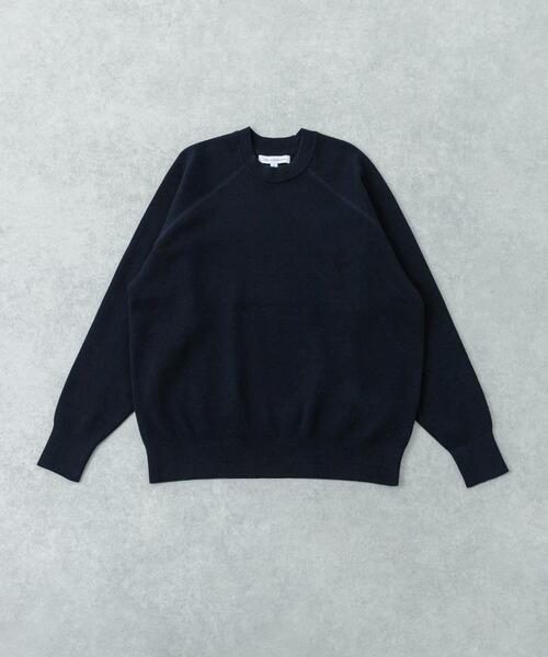 URBAN RESEARCH（アーバンリサーチ）の「綿カシミヤスウェットニット（ニット/セーター・メンズ・カーキ/ネイビー/ライトグレー/アイボリー・MEDIUM/LARGE）」の4枚目の写真