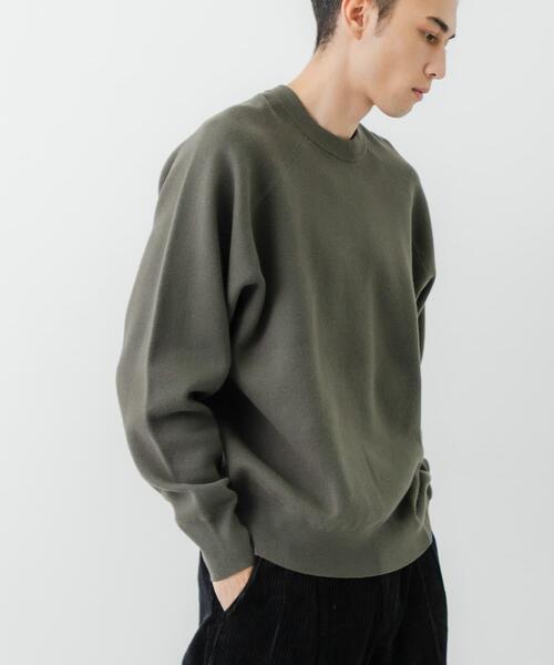 URBAN RESEARCH（アーバンリサーチ）の「綿カシミヤスウェットニット（ニット/セーター・メンズ・カーキ/ネイビー/ライトグレー/アイボリー・MEDIUM/LARGE）」の5枚目の写真