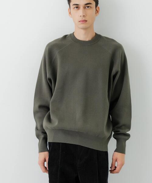 URBAN RESEARCH（アーバンリサーチ）の「綿カシミヤスウェットニット（ニット/セーター・メンズ・カーキ/ネイビー/ライトグレー/アイボリー・MEDIUM/LARGE）」の7枚目の写真