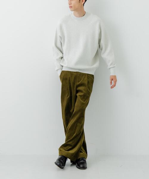 URBAN RESEARCH（アーバンリサーチ）の「綿カシミヤスウェットニット（ニット/セーター・メンズ・カーキ/ネイビー/ライトグレー/アイボリー・MEDIUM/LARGE）」の18枚目の写真