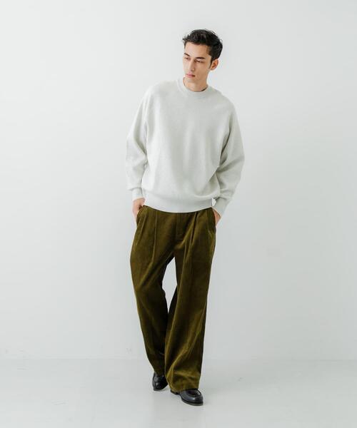 URBAN RESEARCH（アーバンリサーチ）の「綿カシミヤスウェットニット（ニット/セーター・メンズ・カーキ/ネイビー/ライトグレー/アイボリー・MEDIUM/LARGE）」の19枚目の写真