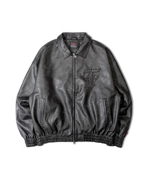FUBU（ フブ）の「FUBU-Faux Leather Studs Patch Jacket（ライダースジャケット）」