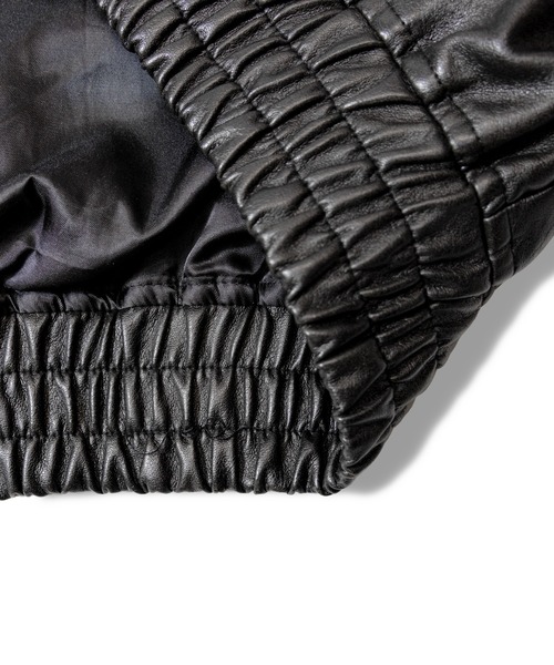 FUBU（ フブ）の「FUBU-Faux Leather Studs Patch Jacket（ライダースジャケット・メンズ・ブラック・M/L）」の8枚目の写真