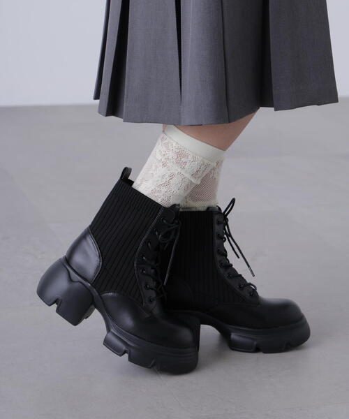 FREE'S MART（フリーズマート）の「レースアップブーツ（ブーツ・レディース・ブラック/ブラウン・SMALL/MEDIUM）」の4枚目の写真