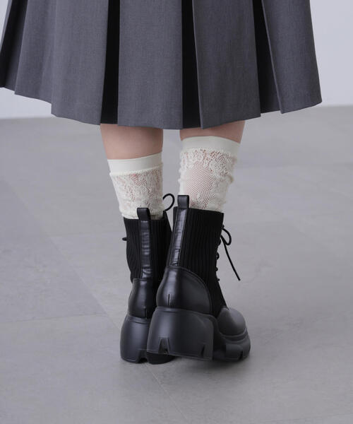 FREE'S MART（フリーズマート）の「レースアップブーツ（ブーツ・レディース・ブラック/ブラウン・SMALL/MEDIUM）」の5枚目の写真