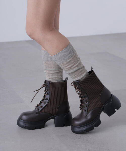 FREE'S MART（フリーズマート）の「レースアップブーツ（ブーツ・レディース・ブラック/ブラウン・SMALL/MEDIUM）」の12枚目の写真