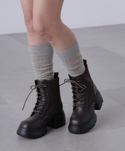 FREE'S MART（フリーズマート）の「レースアップブーツ（ブーツ・レディース・ブラック/ブラウン・SMALL/MEDIUM）」の2枚目の写真