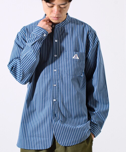 GEVACO（ゲバコ）の「【GEVACO/ゲバコ】起毛バンドカラーシャツ（シャツ/ブラウス・メンズ・ブルー系その他/グリーン系その他/モカ/ブラック・M/L）」の4枚目の写真