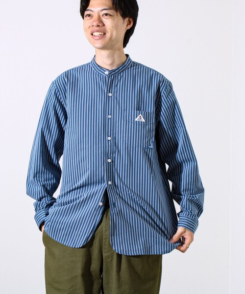 GEVACO（ゲバコ）の「【GEVACO/ゲバコ】起毛バンドカラーシャツ（シャツ/ブラウス・メンズ・ブルー系その他/グリーン系その他/モカ/ブラック・M/L）」の10枚目の写真