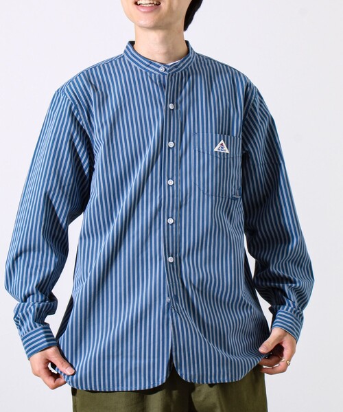 GEVACO（ゲバコ）の「【GEVACO/ゲバコ】起毛バンドカラーシャツ（シャツ/ブラウス・メンズ・ブルー系その他/グリーン系その他/モカ/ブラック・M/L）」の13枚目の写真