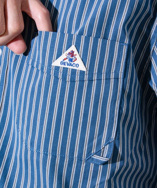 GEVACO（ゲバコ）の「【GEVACO/ゲバコ】起毛バンドカラーシャツ（シャツ/ブラウス・メンズ・ブルー系その他/グリーン系その他/モカ/ブラック・M/L）」の16枚目の写真