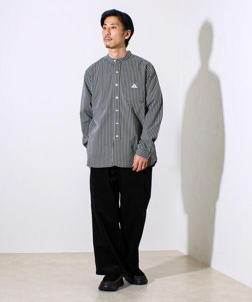 GEVACO（ゲバコ）の「【GEVACO/ゲバコ】起毛バンドカラーシャツ（シャツ/ブラウス・メンズ・ブルー系その他/グリーン系その他/モカ/ブラック・M/L）」の21枚目の写真