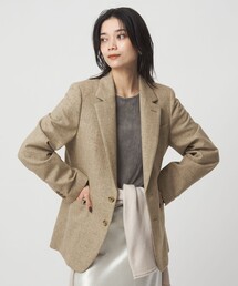 ⭐️Y'Sベージュ系ニットテーラードジャケット⭐️セール テーラードジャケット（ベージュ系・ウール・ニット）ファッション通販