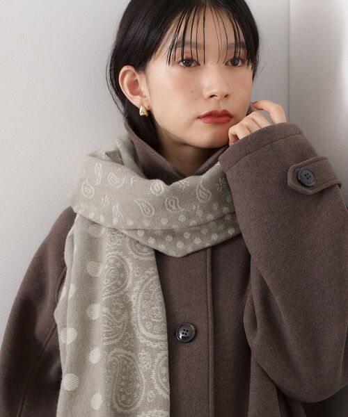 THE SHOP TK （ザ ショップ ティーケー ）の「ジャカードストール（ストール/ショール・レディース・ブラック/こしょう色系/ナチュラル・00）」の7枚目の写真