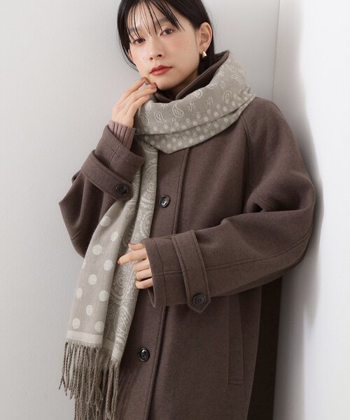 THE SHOP TK （ザ ショップ ティーケー ）の「ジャカードストール（ストール/ショール・レディース・ブラック/こしょう色系/ナチュラル・00）」の8枚目の写真