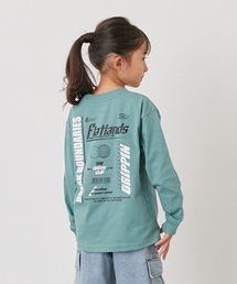 GLAZOS（グラソス）の「【SKIT0LY】【プチプラ】バック２トーンロゴプリント長袖Tシャツ（Tシャツ/カットソー）」