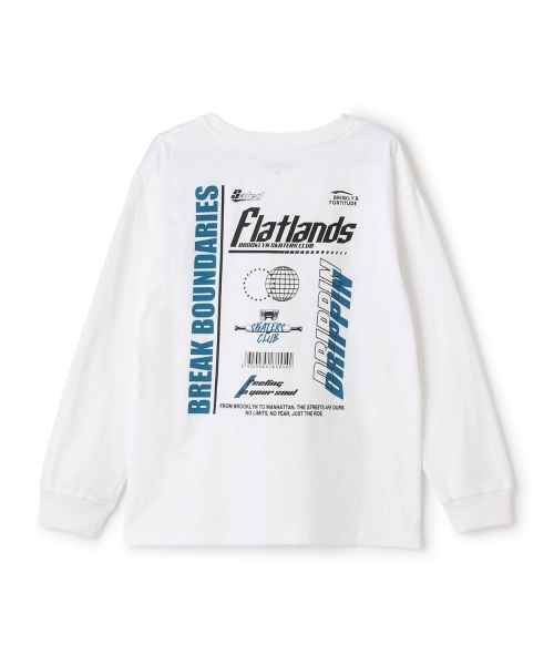 GLAZOS(グラソス)の「【SKIT0LY】【プチプラ】バック2トーンロゴプリント長袖Tシャツ(Tシャツ/カットソー・キッズ・ホワイト/オレンジ/イエロー/グリーン/ネイビー/ブルー・110cm/130cm/140cm/100cm/120cm)」の7枚目の写真