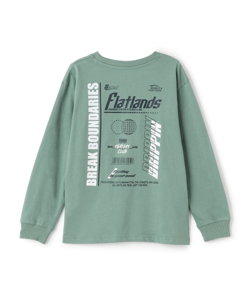 GLAZOS(グラソス)の「【SKIT0LY】【プチプラ】バック2トーンロゴプリント長袖Tシャツ(Tシャツ/カットソー・キッズ・ホワイト/オレンジ/イエロー/グリーン/ネイビー/ブルー・110cm/130cm/140cm/100cm/120cm)」の9枚目の写真